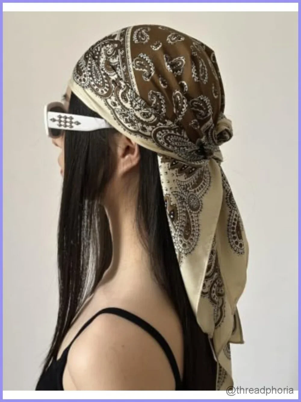 Silky Feeling Triangle Shawl Headscarf Scarf for Women, Multifunctional Hair